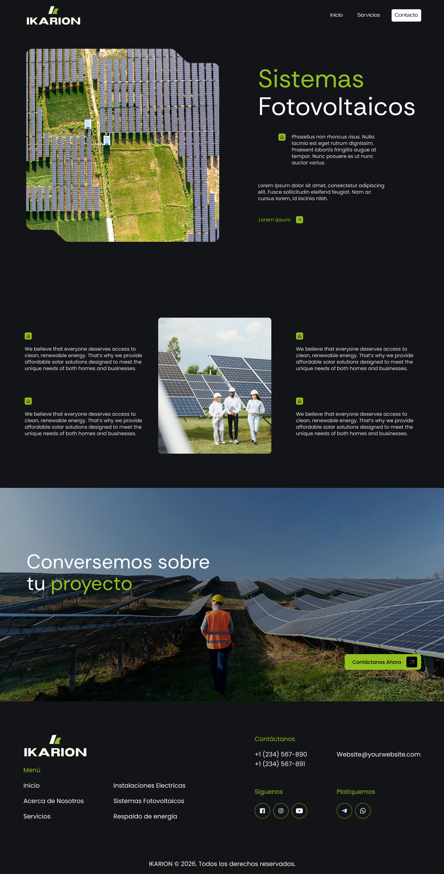 Arreglo de paneles solares en instalación fotovoltaica